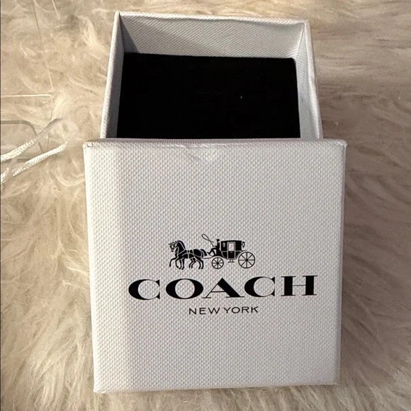 Coach  large sparkle keychain/bag charm with silk bag and box.NWOT - Picture 4 of 5